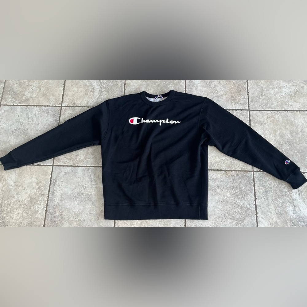 Black size large champion sweatshirt like new
